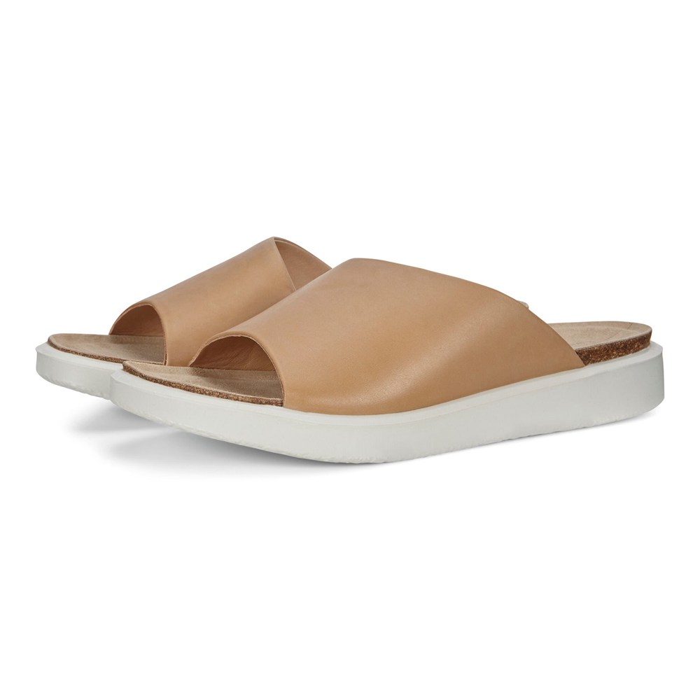 ECCO Womens Sandals Beige - Corksphere Slip-On - MXB-657491